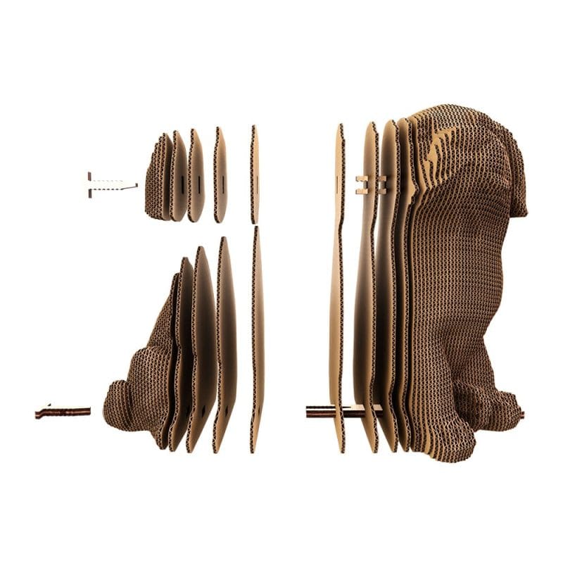 Cachorro Labrador 2 Puzzle 3D – Cachorro Labrador montaje