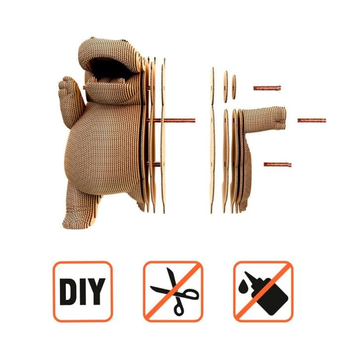 Puzzle 3D – Hipopótamo Safari montaje
